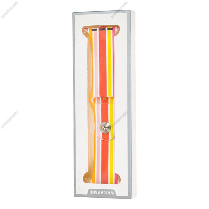 Ремінець Sport Band для Apple Watch 42mm / 44mm / 45mm pink yellow lines