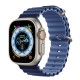 Ремінець для Apple Watch 42/44/45/49 mm Ocean Band dark navy blue+light navy blue