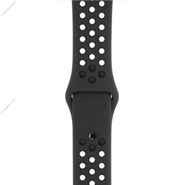 Силіконовий ремінець Nike 42mm / 44mm / 45mm для Apple Watch (Чорний з сірим)