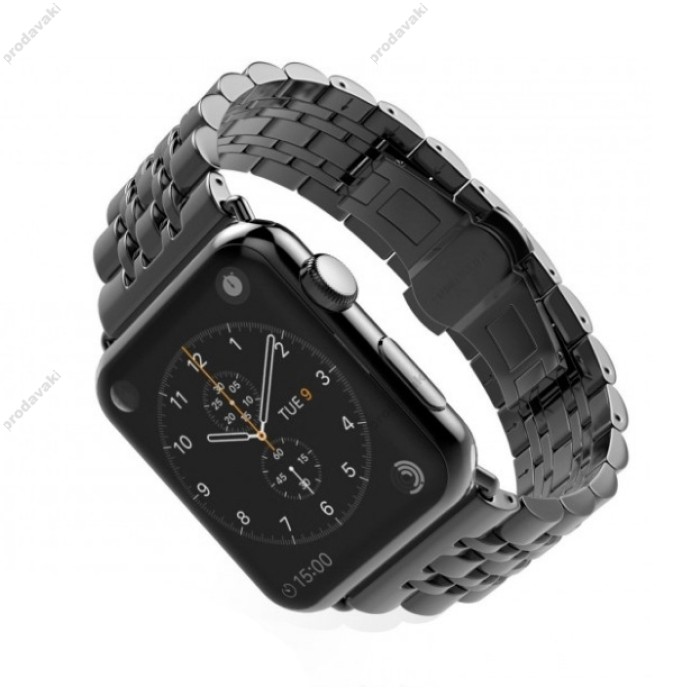 Ремінці Apple Watch Stainless Steel 42mm / 44mm / 45mm ( Чорний / Black )