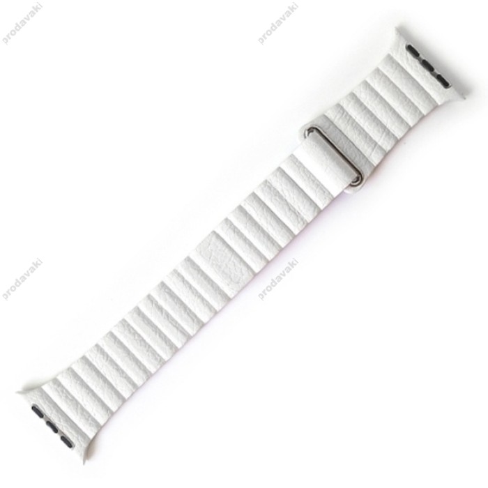 Ремінці Apple Watch Leather Loop Magnet 42mm / 44mm / 45mm Білий
