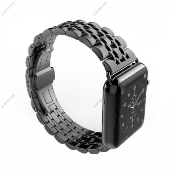 Ремінці Apple Watch Stainless Steel 42mm / 44mm / 45mm ( Чорний / Black )