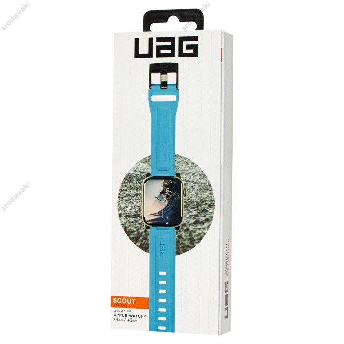 Ремінець для Apple Watch UAG Silicone scout 42mm / 44mm / 45mm блакитний