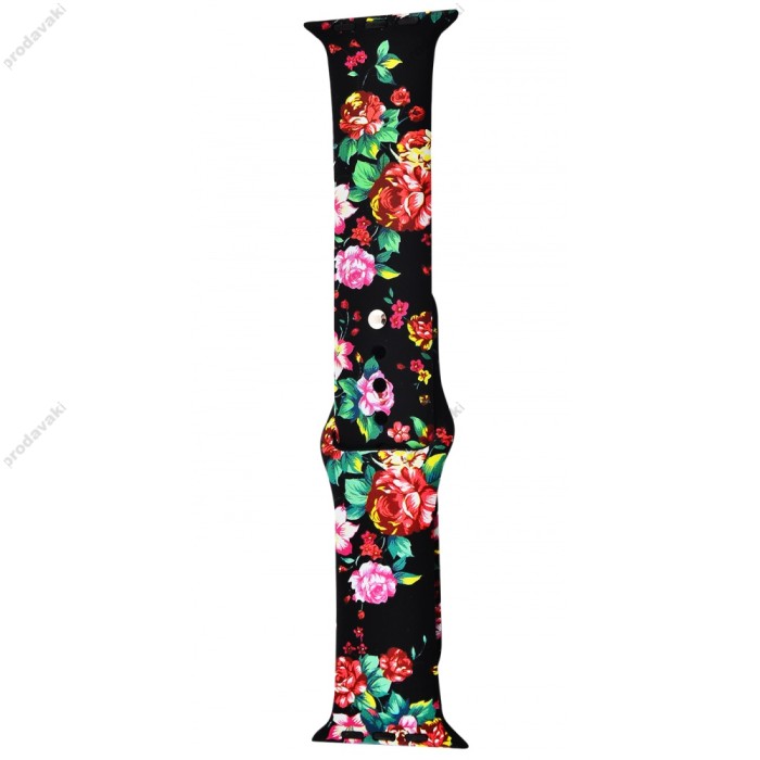 Ремінець Sport Band для Apple Watch 42mm / 44mm / 45mm black flowers