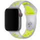 Силіконовий ремінець Nike 38mm/40mm/41mm для Apple Watch (Сірий із зеленим)