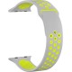 Силіконовий ремінець Nike 38mm/40mm/41mm для Apple Watch (Сірий із зеленим)