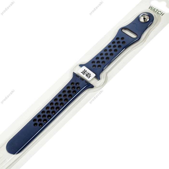 Ремінець для Apple Watch Sport Nike+ 38mm / 40mm / 41mm синьо-чорний