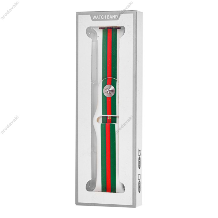 Ремінець Sport Band для Apple Watch 42mm / 44mm / 45mm gucci white