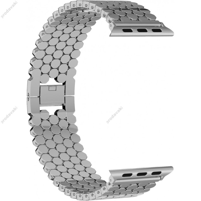 Ремінці Apple Watch Stainless Luxury Steel 38mm / 40mm / 41mm ( Сріблястий / Silver )