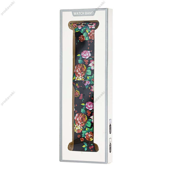 Ремінець Sport Band для Apple Watch 42mm / 44mm / 45mm black flowers