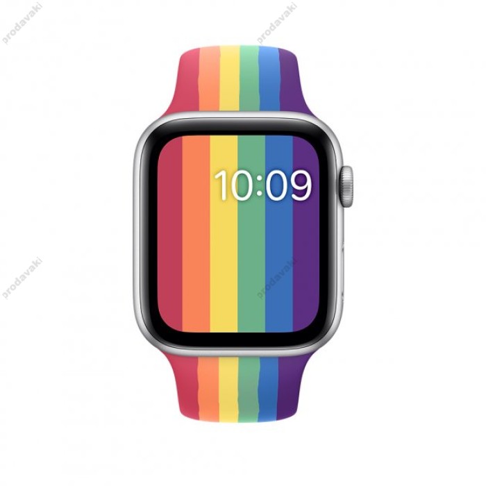 Силіконовий ремінець Триколірний 38mm/40mm/41mm для Apple Watch Pride Edition