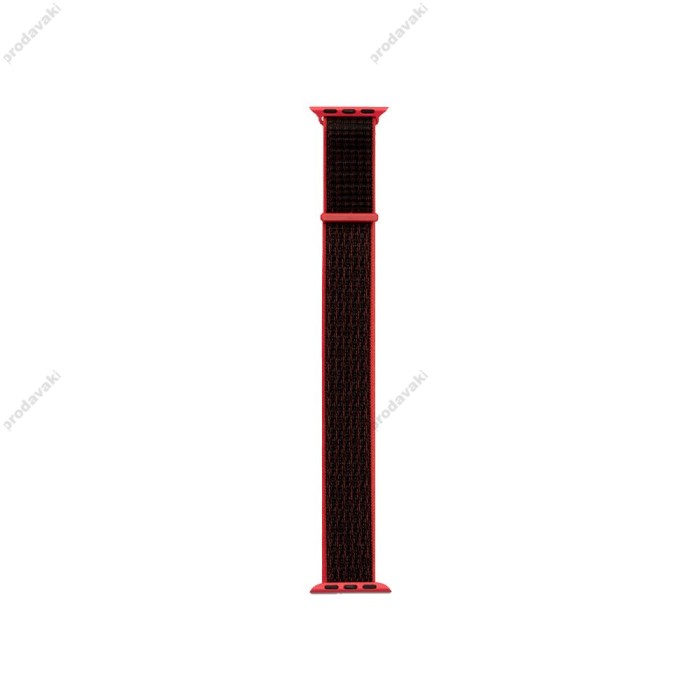 Ремінець для Apple Watch Nylon Loop 38mm/40mm/41mm червоно-чорний