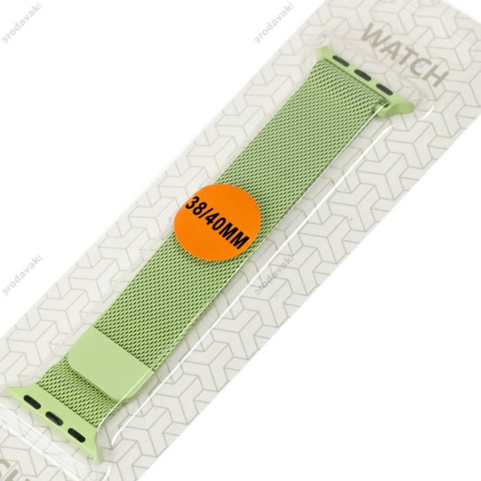 Ремінець для Apple Watch Milanese Loop 38mm/40mm/41mm світло-зелений