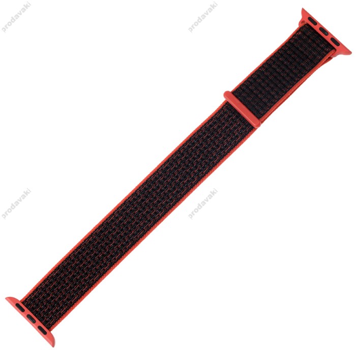Ремінець для Apple Watch Nylon Loop 38mm/40mm/41mm червоно-чорний