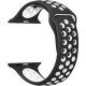 Силіконовий ремінець Nike 42mm/44mm/45mm для Apple Watch (Чорний з білим)