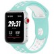 Силіконовий ремінець Nike 42mm / 44mm / 45mm для Apple Watch (Light cyan / white)