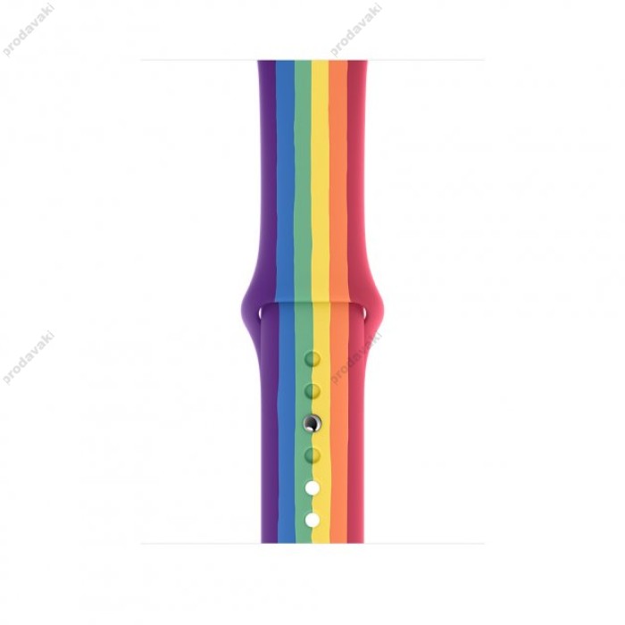 Силіконовий ремінець Триколірний 38mm/40mm/41mm для Apple Watch Pride Edition