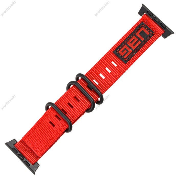 Ремінець для Apple Watch UAG Nylon Nato 42mm/44mm/45mm червоний