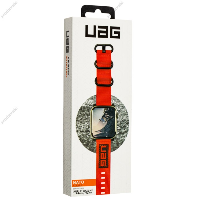 Ремінець для Apple Watch UAG Nylon Nato 42mm/44mm/45mm червоний