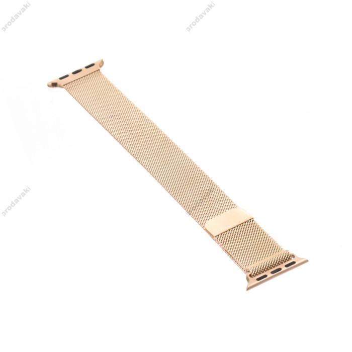 Ремінець для Apple Watch Milanese Loop 42mm/44mm/45mm рожево-золотистий