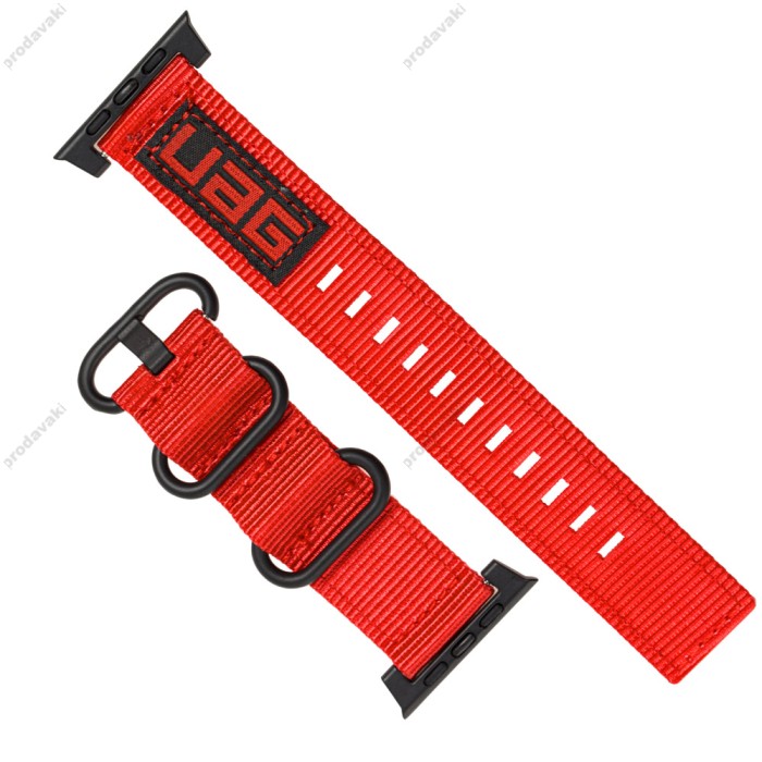 Ремінець для Apple Watch UAG Nylon Nato 42mm/44mm/45mm червоний