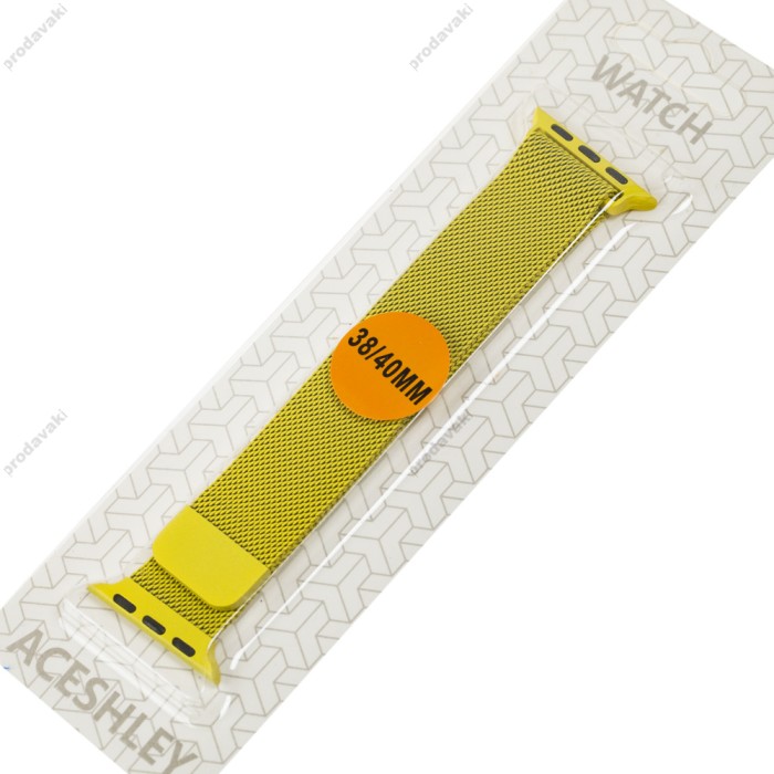 Ремінець для Apple Watch Milanese Loop 38mm/40mm/41mm жовтий