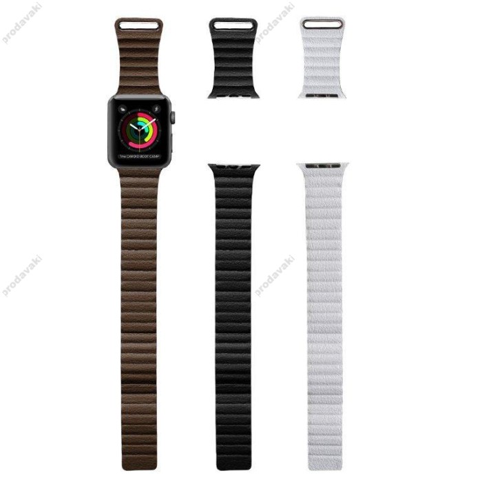 Ремінці Apple Watch Leather Loop Magnet 38mm / 40mm / 41mm Чорний