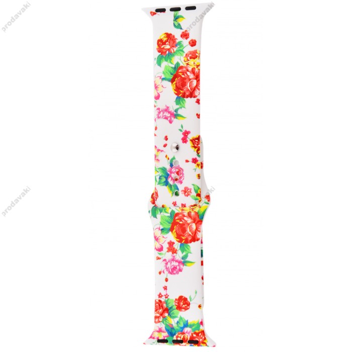 Ремінець Sport Band для Apple Watch 42mm / 44mm / 45mm white flowers
