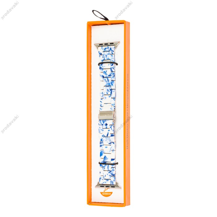 Ремінець Resin для Apple Watch 42mm / 44mm / 45mm white blue