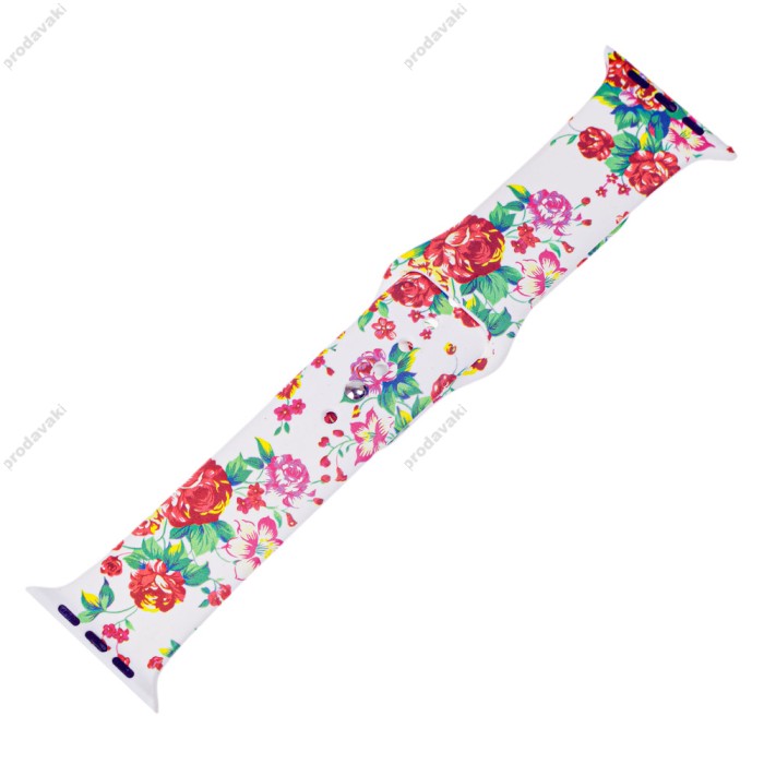Ремінець Sport Band для Apple Watch 42mm / 44mm / 45mm white flowers
