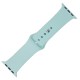 Ремінець для Apple Watch 42mm/44mm/45mm Band Silikone Two - Piece бірюзовий