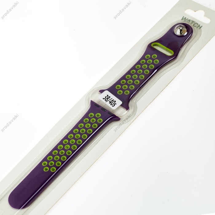 Ремешок для Apple Watch Sport Nike+ 38mm / 40mm / 41mm фиолетово-зеленый