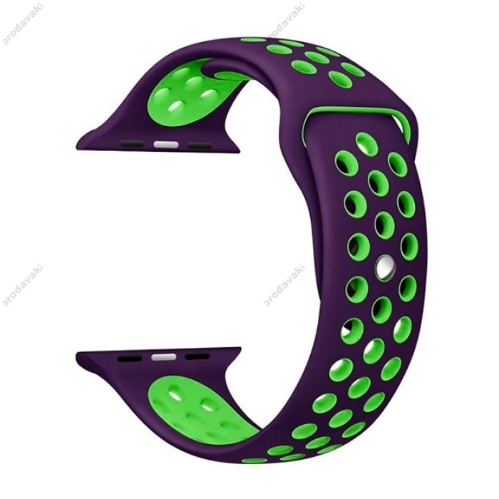 Ремешок для Apple Watch Sport Nike+ 38mm / 40mm / 41mm фиолетово-зеленый