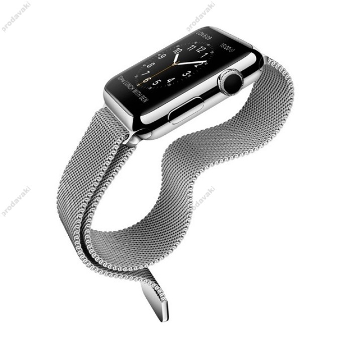 Ремінець Milanese Loop Silver для Apple Watch 38mm/40mm/41mm