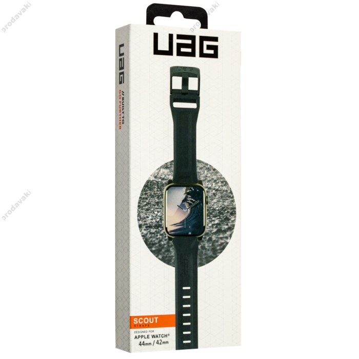 Ремінець для Apple Watch UAG Silicone scout 42mm / 44mm / 45mm чорний