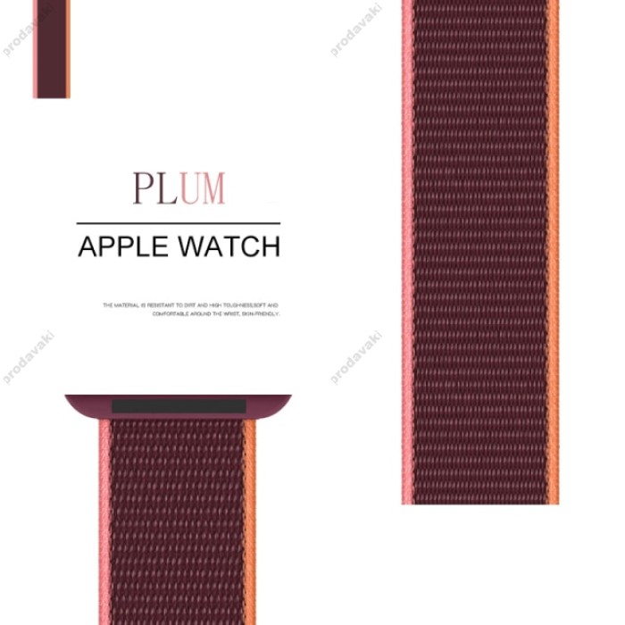 Нейлоновий ремінець Nylon loop 38mm/40mm/41mm для Apple Watch (Plum)