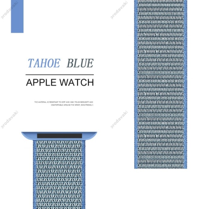 Нейлоновий ремінець Nylon loop 38mm/40mm/41mm для Apple Watch (Tahoe Blue)