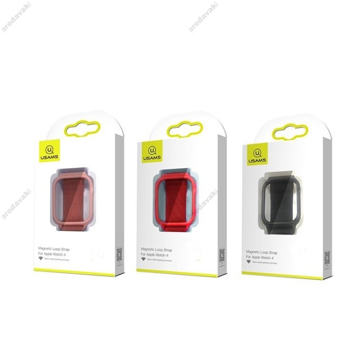 Ремінець для Apple Watch Usams Magnetic Loop 42mm/44mm/45mm червоний