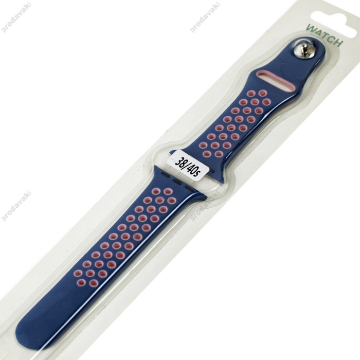 Ремінець для Apple Watch Sport Nike+ 38mm / 40mm / 41mm синьо-рожевий