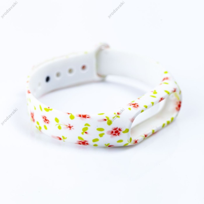 Ремінець для Xiaomi Mi Band 2 малюнок "квіти"