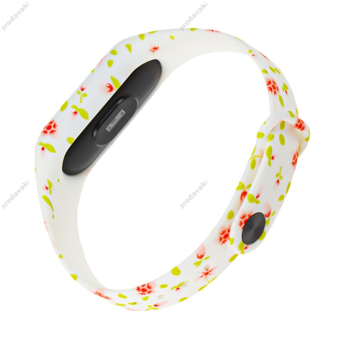 Ремінець для Xiaomi Mi Band 2 малюнок "квіти"