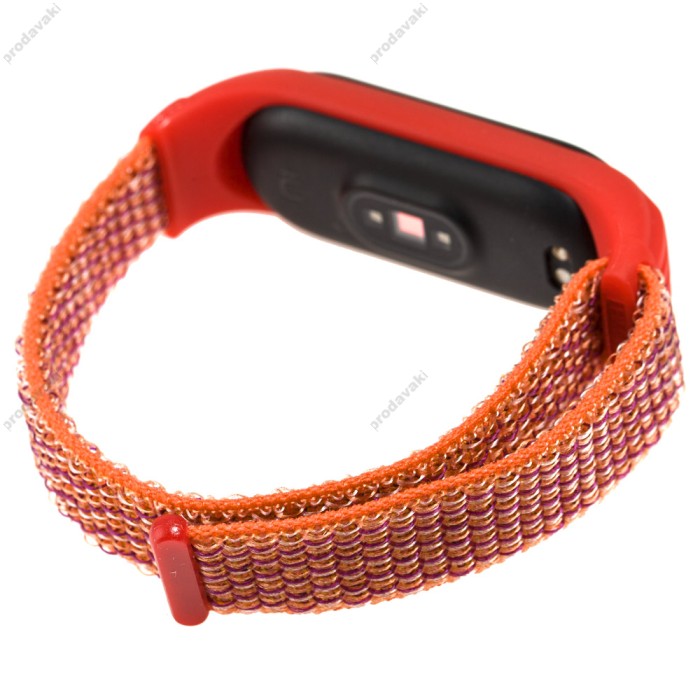 Ремінець для Xiaomi Mi Band 5 Nylon red/orange