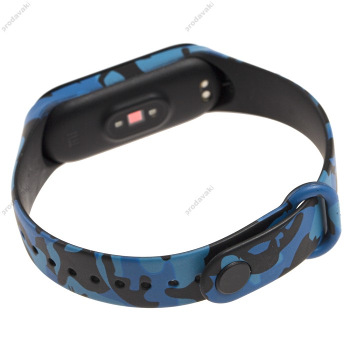 Ремінець для Xiaomi Mi Band 5 силіконовий хакі синій