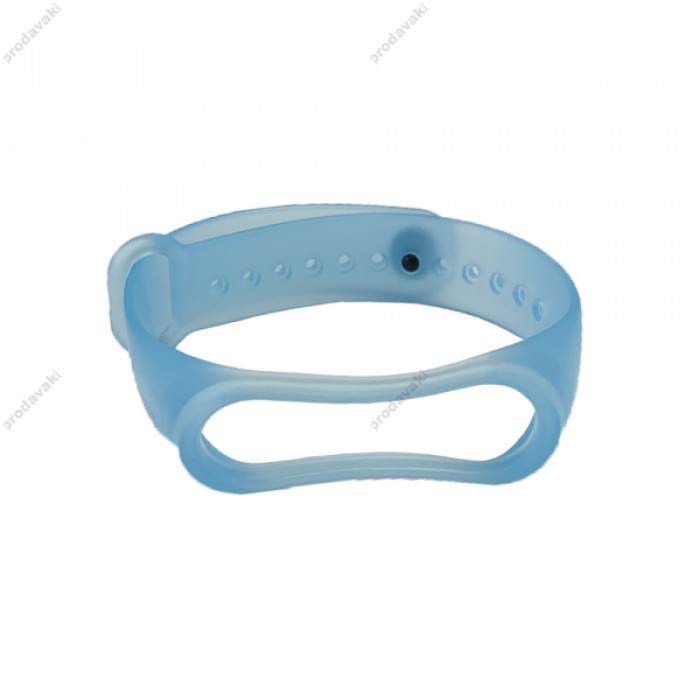 Ремінці Xiaomi Mi Band 3/4 NEON CLEARE Blue