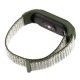 Ремінець для Xiaomi Mi Band 5 Nylon green army / white