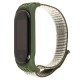 Ремінець для Xiaomi Mi Band 5 Nylon green army / white