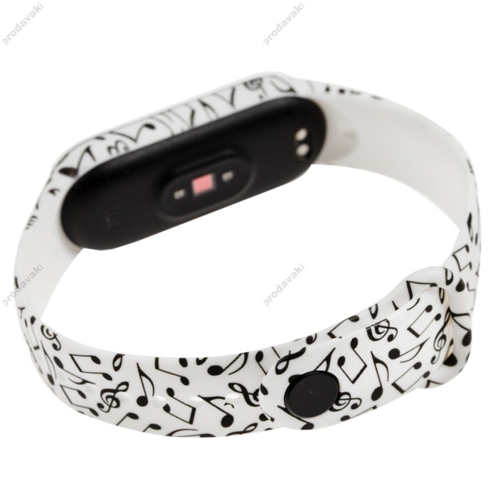 Ремінець для Xiaomi Mi Band 5 силіконовий ноти