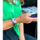 Ремінець для Xiaomi Mi Band 5 силіконовий фіалки / білий