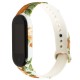 Ремінець для Xiaomi Mi Band 5 силіконовий зелене листя