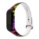 Ремінець для Xiaomi Mi Band 3/4 силіконовий чорний з орнаментом